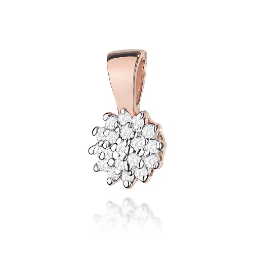 Pendentif Z0401 avec diamants Or rose