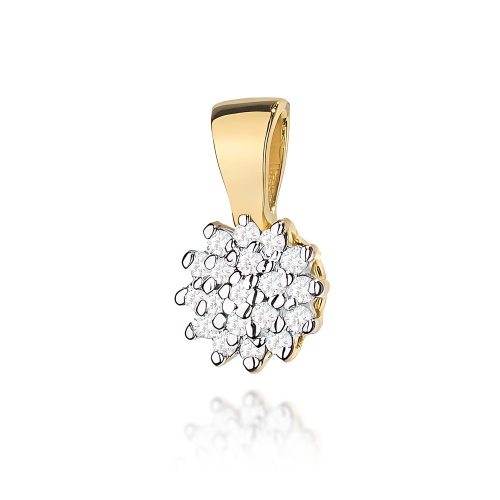 Pendentif Z0401 avec diamants Or jaune