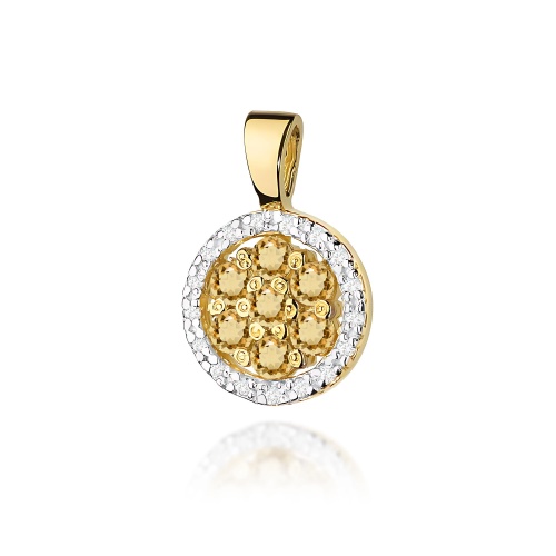 Pendentif Z0440 avec diamants Or jaune