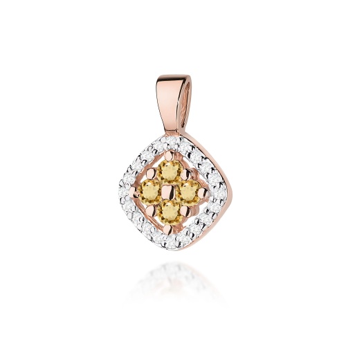 Pendentif Z0441 avec diamants Or rose