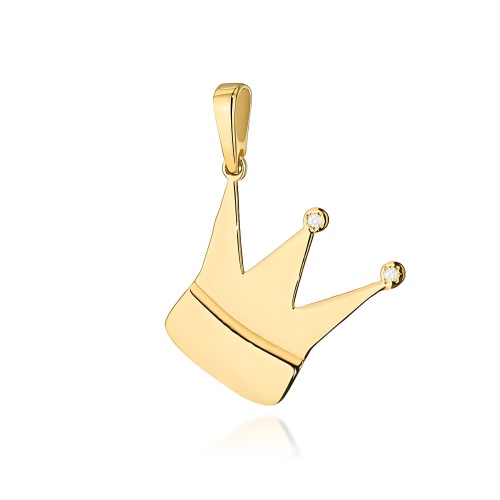 Pendentif Z0502 avec diamants Or jaune