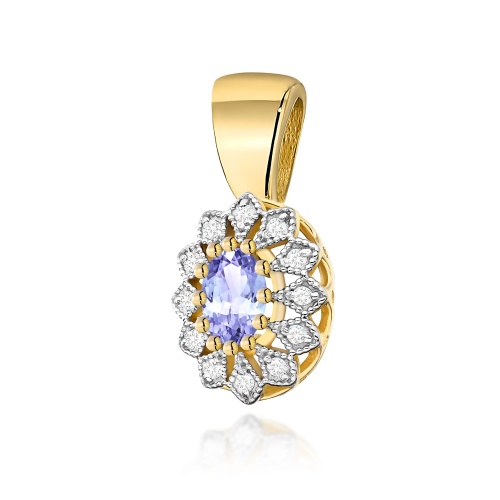 Pendentif Z0354 Tanzanite 0,40ct Or jaune