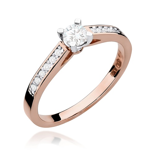 Pierścionek W0052 Diament 0,30ct różowe złoto