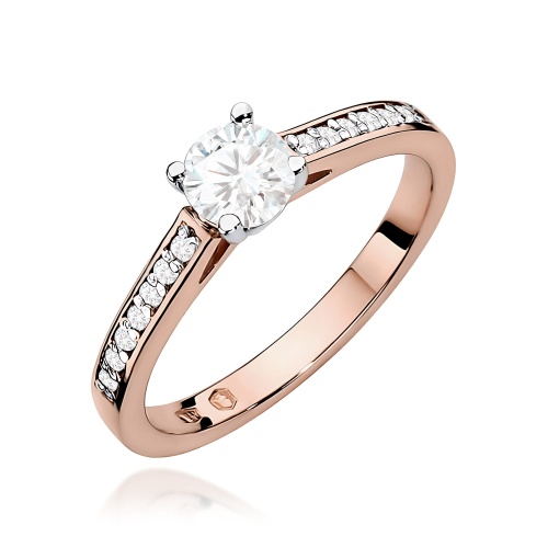 Pierścionek W0052 Diament 0,50ct różowe złoto