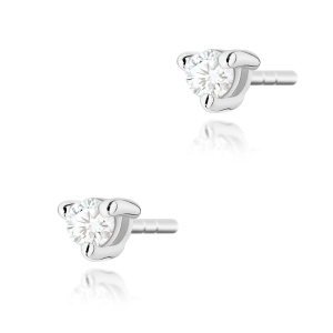 Kolczyki K0035 Diament 2 x 0,04ct białe złoto