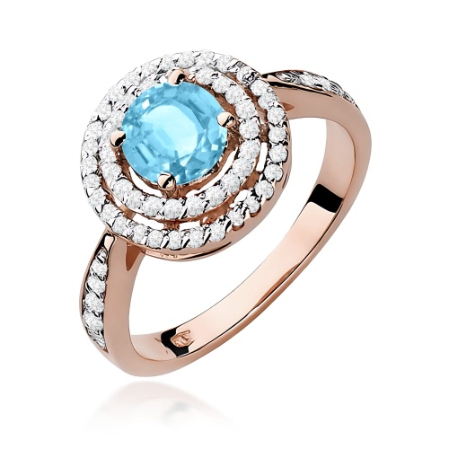 Prsteň W0274 Topás 0,80ct ružové zlato