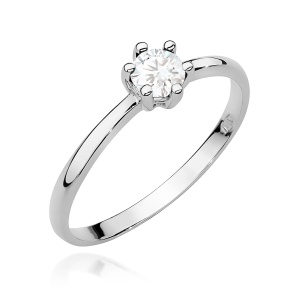 Pierścionek W0496 Diament 0,30ct białe złoto