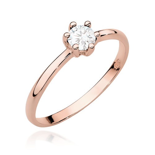 Bague W0496 Diamant 0,30ct Or rose