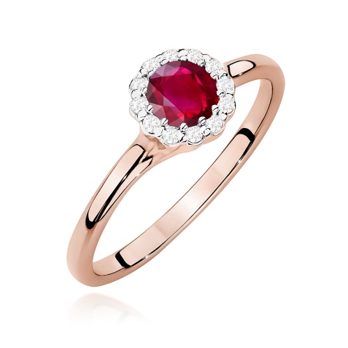 Bague W0622 Rubis 0,60ct Or rose