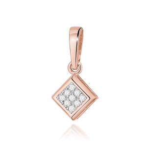 Zawieszka Z0036 z diamentami różowe złoto