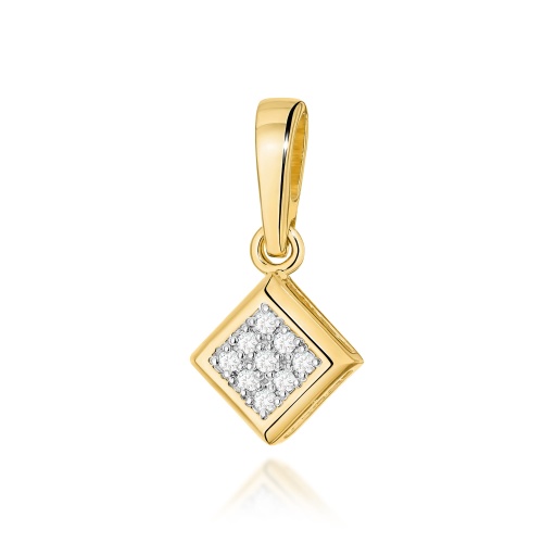 Zawieszka Z0036 z diamentami żółte złoto