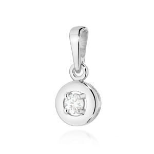 Zawieszka Z0045 Diament 0,10ct białe złoto