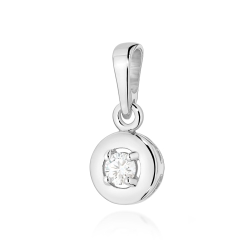 Pendentif Z0045 Diamant 0,10ct Or blanc