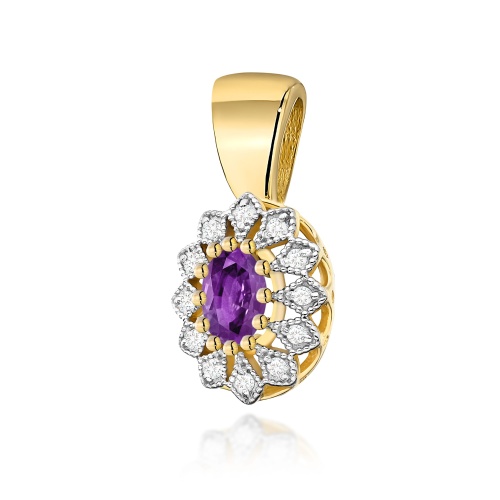 Pendentif Z0354 Améthyste 0,40ct Or jaune