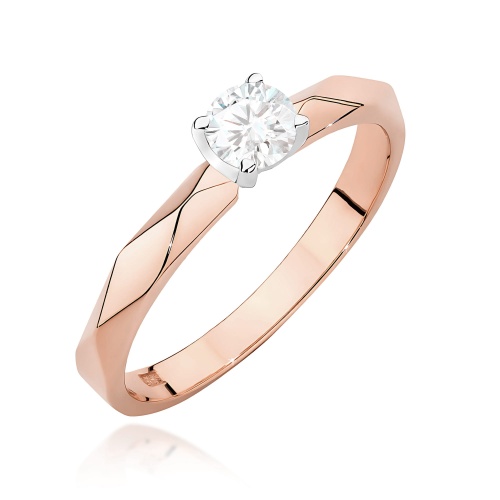 Bague W0484 Diamant 0,25ct Or rose
