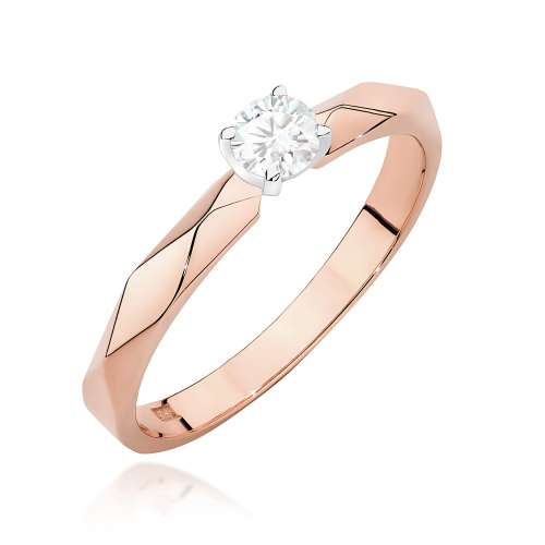 Bague W0484 Diamant 0,10ct Or rose