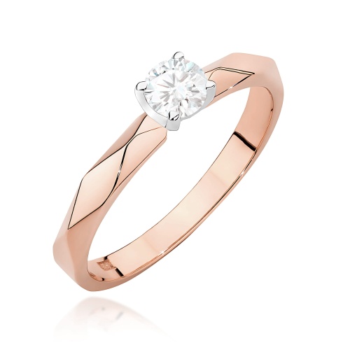 Bague W0484 Diamant 0,20ct Or rose