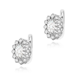 Kolczyki K0354 Diament Laboratoryjny 2 x 0,40ct białe złoto