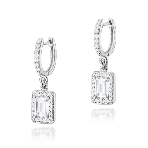 Kolczyki K0422 Diament Laboratoryjny 2 x 0,60ct białe złoto
