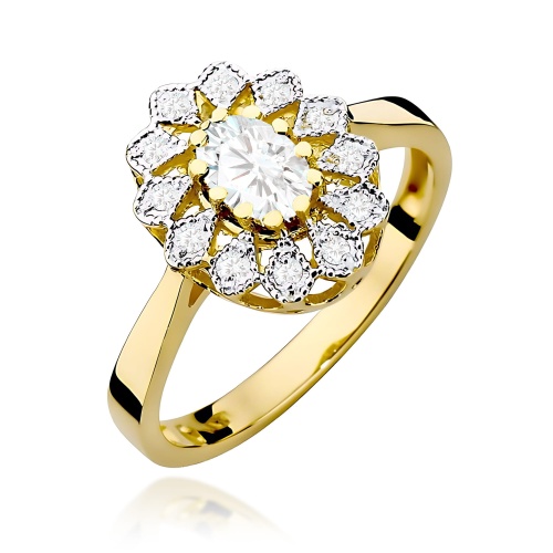 Inel W0354 Diamant de laborator 0,40ct Aur galben