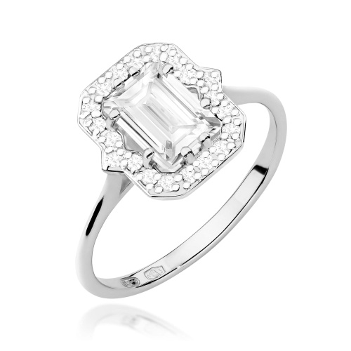 Ring W0576 Laborgezüchteter Diamant 1.00ct Weißgold