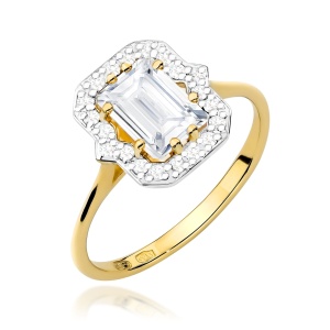Pierścionek W0576 Diament Laboratoryjny 1.00ct żółte złoto