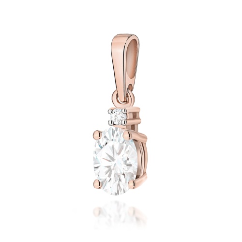 Pendentif Z0001 Diamant de laboratoire 0,40ct Or rose