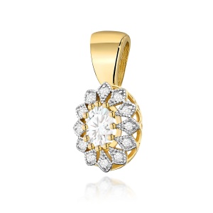 Zawieszka Z0354 Diament Laboratoryjny 0,40ct żółte złoto