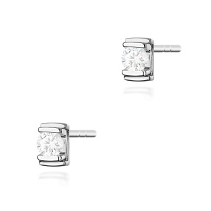 Kolczyki K0343 Diament 2 x 0,10ct białe złoto