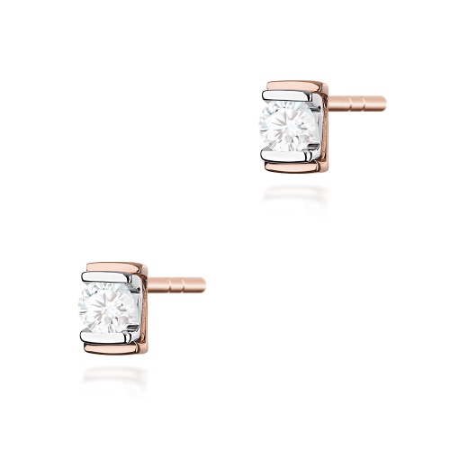 Boucles d’oreilles K0343 Diamant 2 x 0,10ct Or rose