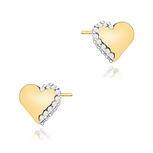 Boucles d’oreilles K0505 avec diamants Or jaune