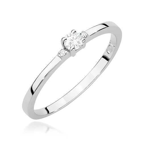 Ring W0464 Diamant 0,01ct Weißgold