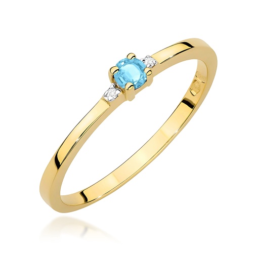 Bague W0464 Topaze  Swiss 0,15ct Or jaune