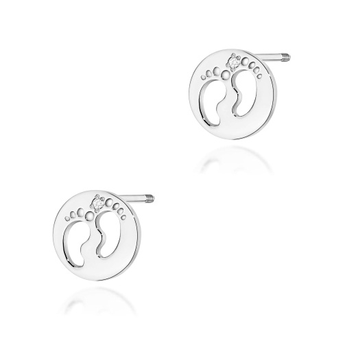 Ohrringe K0047 mit Diamanten Weißgold Schraubstecker