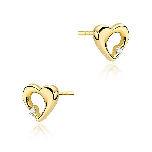 Boucles d’oreilles K0020 Diamant 2 x 0,0086ct Or jaune
