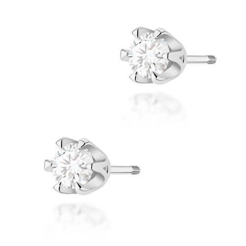 Ohrringe K0220 Diamant 2 x 0,30ct Weißgold Schraubstecker