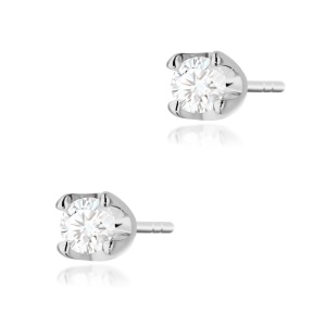 Kolczyki K0034 Diament 2 x 0,08ct białe złoto