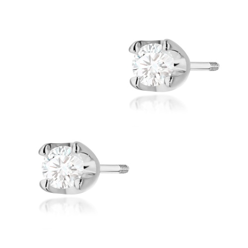 Ohrringe K0034 Diamant 2 x 0,10ct Weißgold Schraubstecker