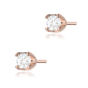 Kolczyki K0034 Diament 2 x 0,08ct różowe złoto