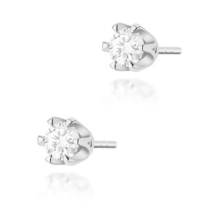 Kolczyki K0220 Diament Laboratoryjny 2 x 0,30ct białe złoto