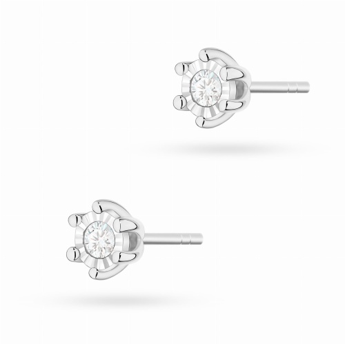 Boucles d’oreilles K0222BT Diamant 2 x 0,08ct Or blanc