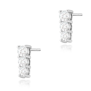 Kolczyki K0511 z diamentami białe złoto