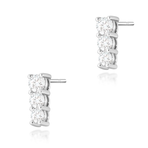 Boucles d’oreilles K0511 avec diamants Or blanc