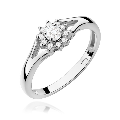 Ring W0185 Diamant 0,10ct Weißgold