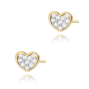 Kolczyki K0021 z diamentami żółte złoto