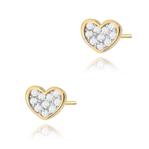 Boucles d’oreilles K0021 avec diamants Or jaune