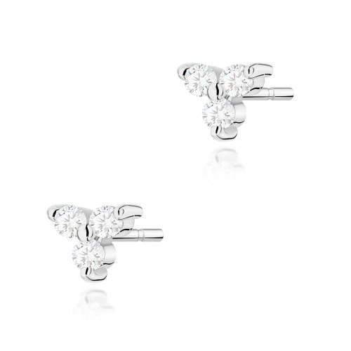 Ohrringe K0033 mit Diamanten Weißgold