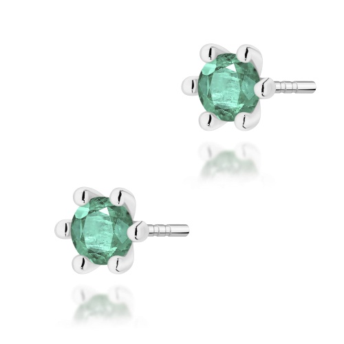 Boucles d’oreilles K0222 Émeraude 2 x 0,30ct Or blanc