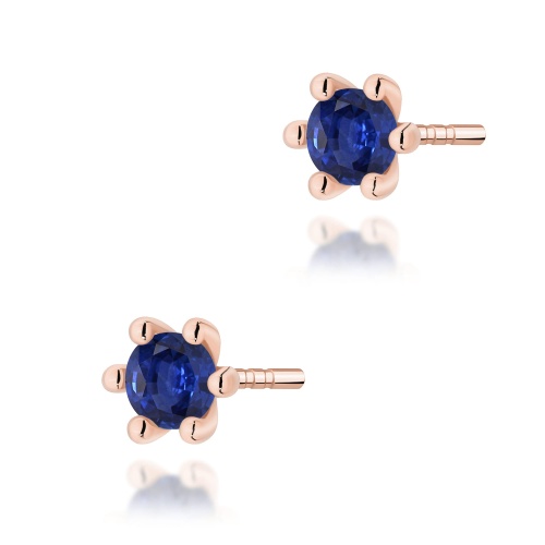 Kolczyki K0222 Szafir 2 x 0,15ct różowe złoto