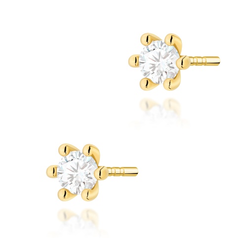 Boucles d’oreilles K0222 Diamant 2 x 0,15ct Or jaune